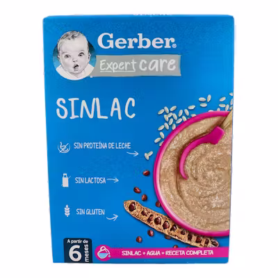 Gerber Sinlac 250g - Papilla Sin Lactosa